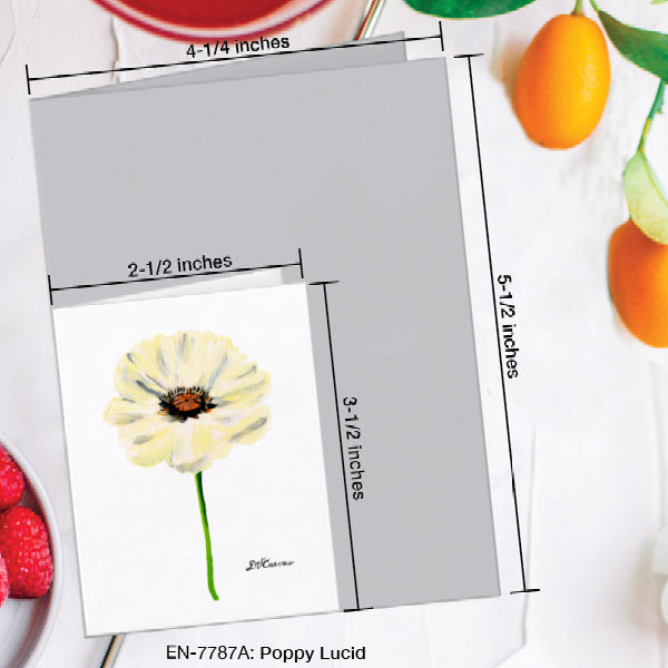 Poppy Lucid, Greeting Card (7787A), Enclosure Card, www.printedcanvas.com