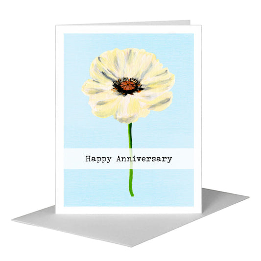 Poppy Lucid, Greeting Card (#7787CA) A2 Card Front, www.printedcanvas.com