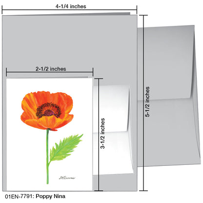 Poppy Nina, Greeting Card (7791B), Enclosure Card, www.printedcanvas.com