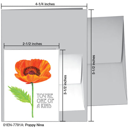 Poppy Nina, Greeting Card (7791A), Enclosure, printedcanvas.com