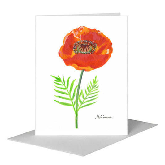 Poppy Wonder, Greeting Card (#7792A) A2 Card Front, www.printedcanvas.com