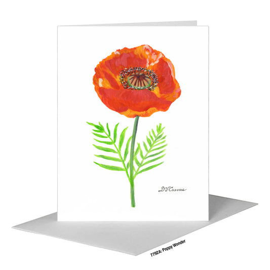 Poppy Wonder, Greeting Card (#7792A)
