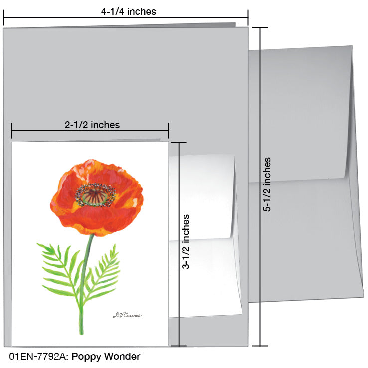 Poppy Wonder, Greeting Card (#7792A), Enclosure Card, www.printedcanvas.com