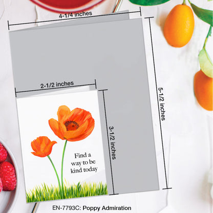 Poppy Admiration, Greeting Card (#7793C)