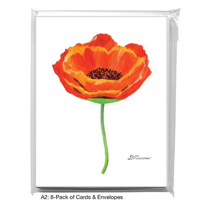 Poppy Persevere, Greeting Card (7796), A2 8-Pack, printedcanvas.com