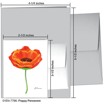 Poppy Persevere, Greeting Card (7796), Enclosure, printedcanvas.com