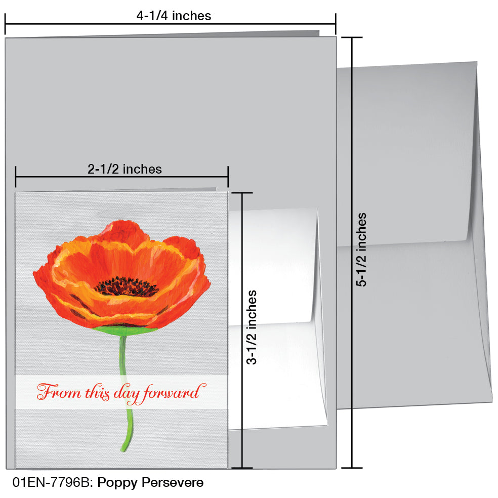 Poppy Persevere, Greeting Card (7796B)