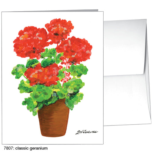 Classic Geranium, Greeting Card (7807), A2, printedcanvas.com