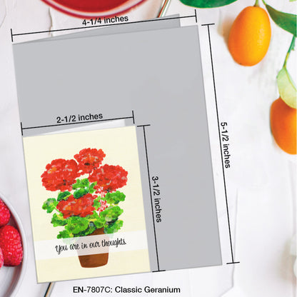 Classic Geranium, Greeting Card (#7807C)
