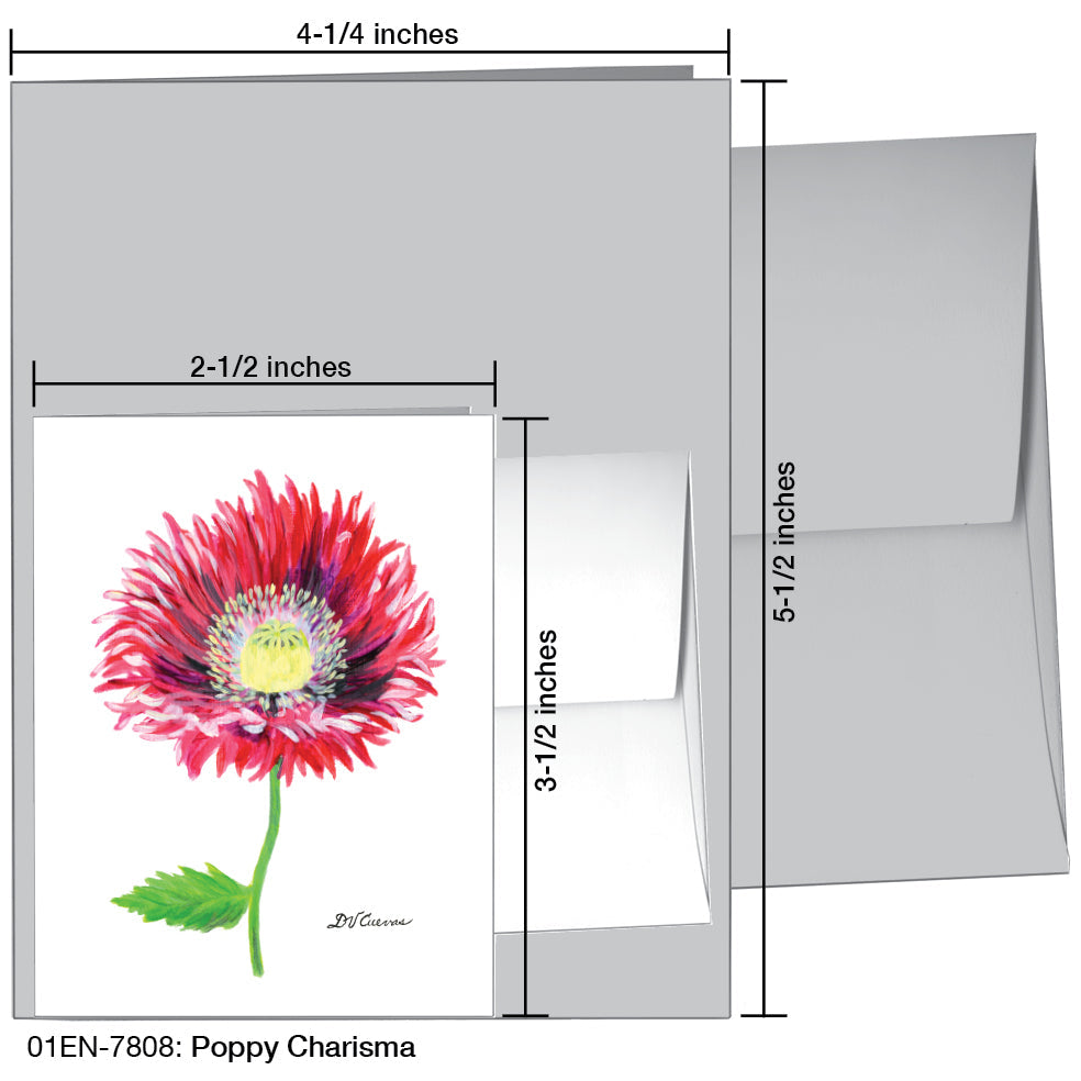 Poppy Charisma, Greeting Card (7808), Enclosure, printedcanvas.com