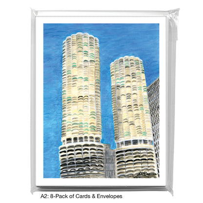 Marina Towers, Chicago, Greeting Card (7809), A2 8-Pack, printedcanvas.com