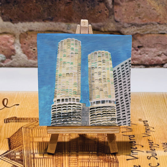 Marina Towers, Chicago, Mini Artwork (MA-7809B)