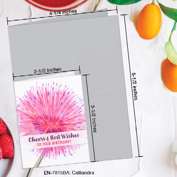 Calliandra, Greeting Card (7815BA), Enclosure, www.printedcanvas.com