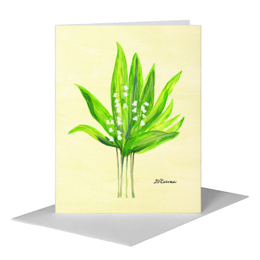 Lily Convallaria, Greeting Card (#7817B) A2 Card Front, www.printedcanvas.com