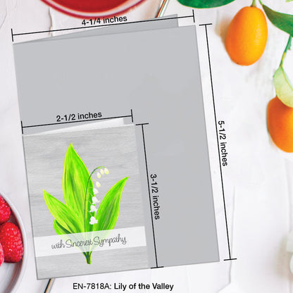 Lily of the Valley, Greeting Card (7818A), Enclosure, www.printedcanvas.com