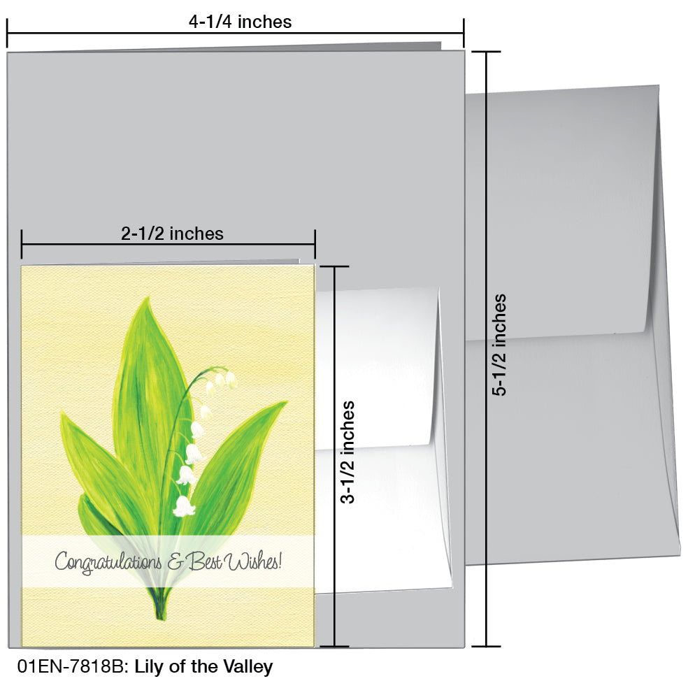 Lily of the Valley, Greeting Card (7818B), Enclosure, printedcanvas.com