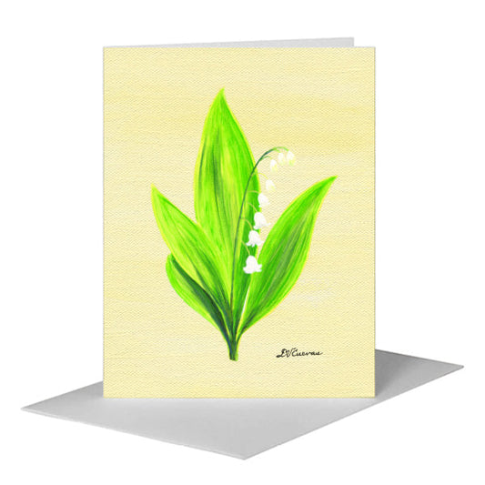 Lily of the Valley, Greeting Card (#7818E) A2 Card Front, www.printedcanvas.com