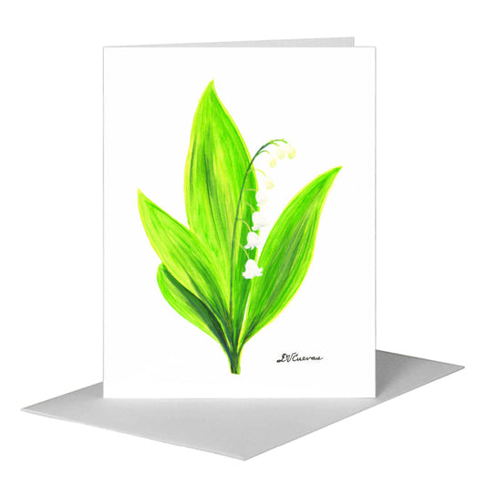 Lily of the Valley, Greeting Card (#7818C) A2 Card Front, www.printedcanvas.com