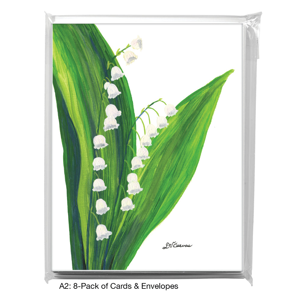 Lily Of The Valley Blossoms, Greeting Card (7819)