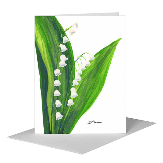Lily of the Valley Blossoms, Greeting Card (#7819A) A2 Card Front, www.printedcanvas.com