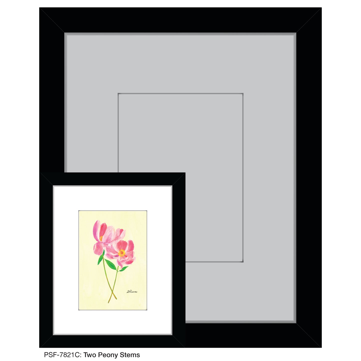 Two Peony Stems, Print (#7821C)