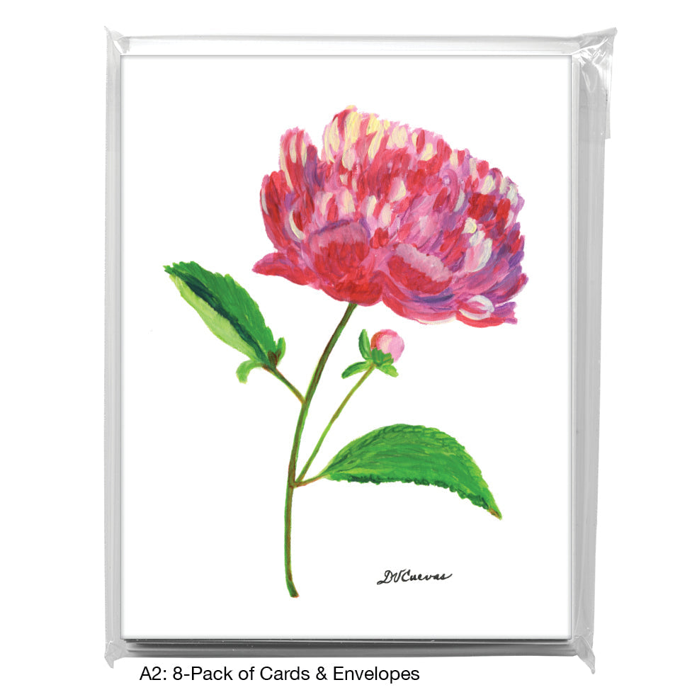 Peony Lean, Greeting Card (7822), A2 8-Pack, printedcanvas.com