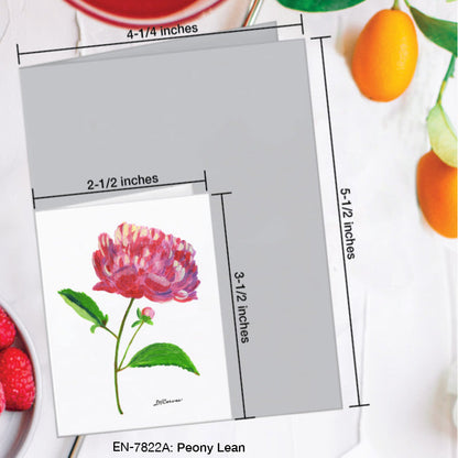 Peony Lean, Greeting Card (7822A), Enclosure Card, www.printedcanvas.com
