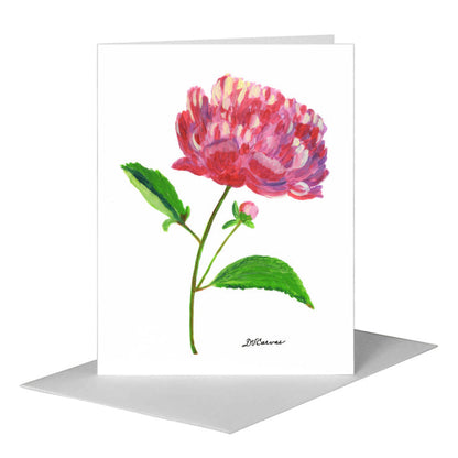 Peony Lean, Greeting Card (#7822A), A2 Card Front, www.printedcanvas.com