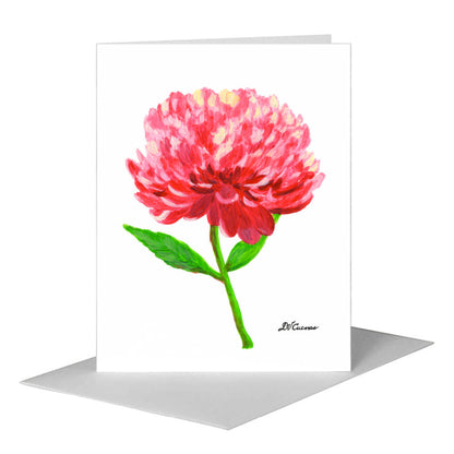 Peony Head, Greeting Card (#7823A), A2 Card Front, www.printedcanvas.com
