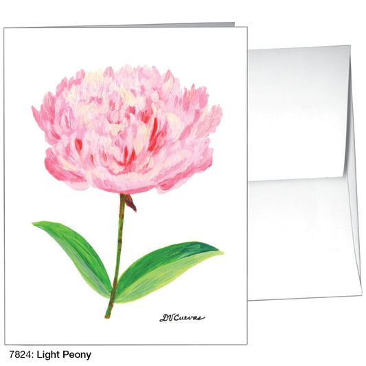 Light Peony, Greeting Card (7824A), A2 Card Front, www.printedcanvas.com