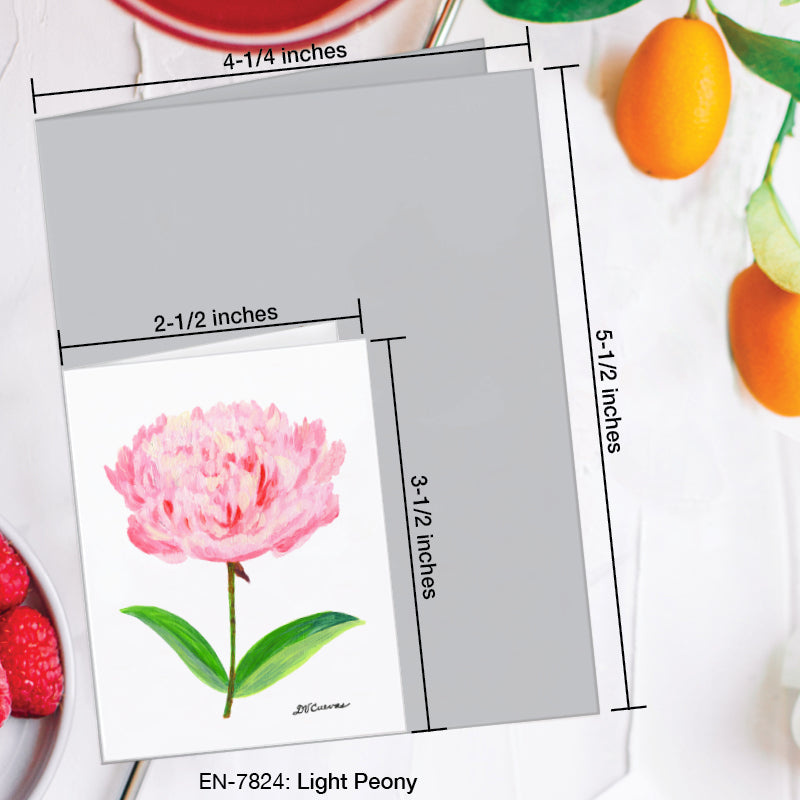 Light Peony, Greeting Card (7824A), Enclosure Card, www.printedcanvas.com