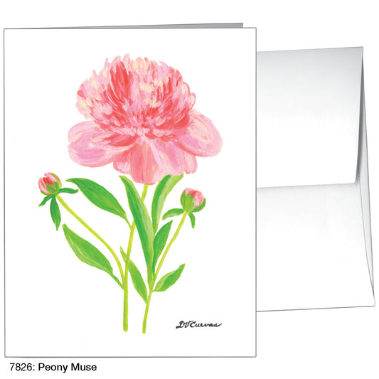 Peony Muse, Greeting Card (7826A), A2 Card Front, www.printedcanvas.com