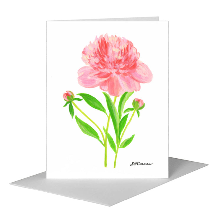 Peony Muse, Greeting Card (#7826A), A2 Card Front, www.printedcanvas.com
