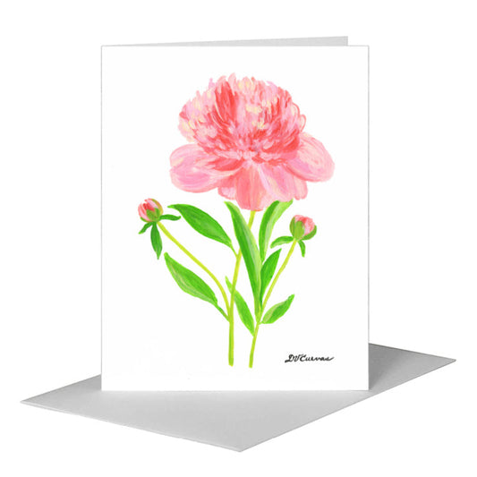 Peony Muse, Greeting Card (#7826A) A2 Card Front, www.printedcanvas.com