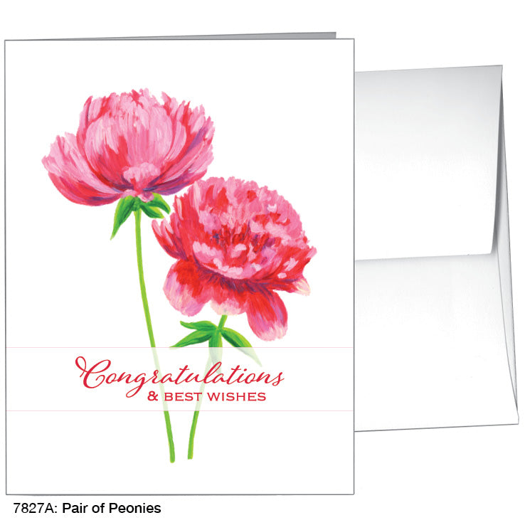 Pair of Peonies, Greeting Card (#7827A)