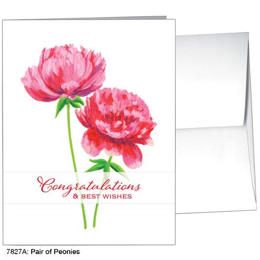 Pair of Peonies, Greeting Card (#7827A)