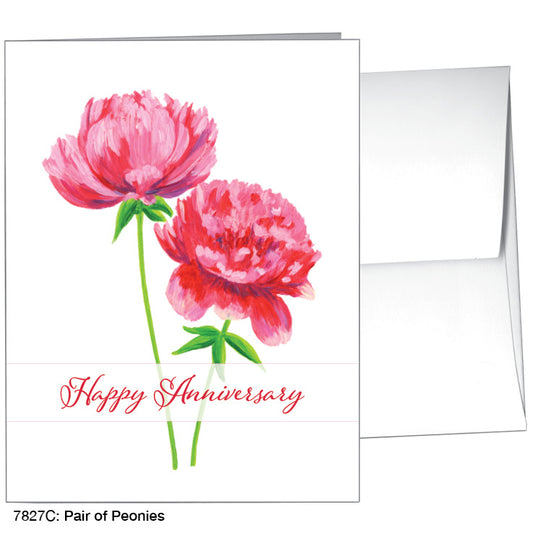 Pair of Peonies, Greeting Card (7827C), A2 Card, www.printedcanvas.com