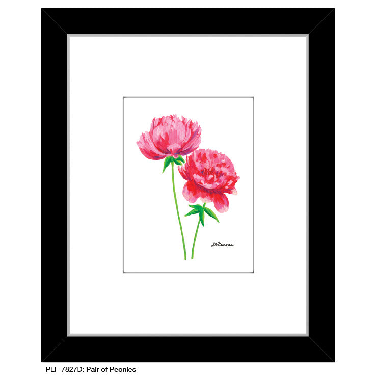 Pair of Peonies, Print (#7827D), Print Matted, www.printedcanvas.com