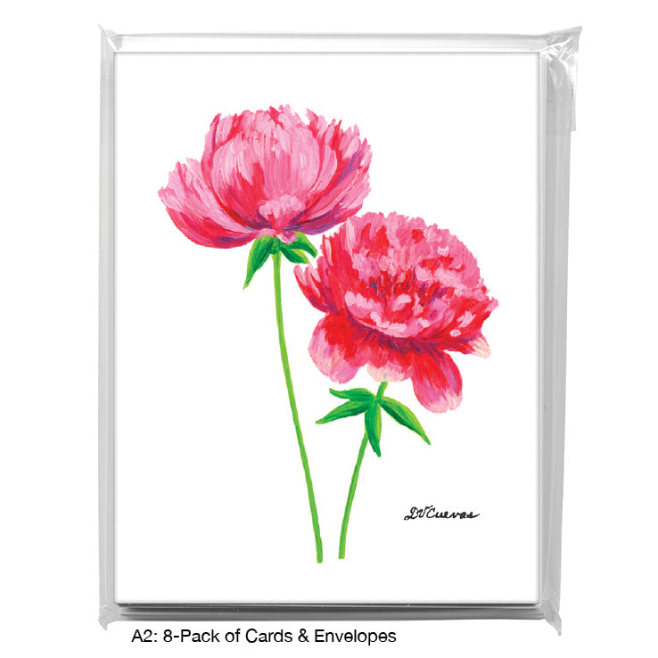 Pair of Peonies, Greeting Card (7827D)