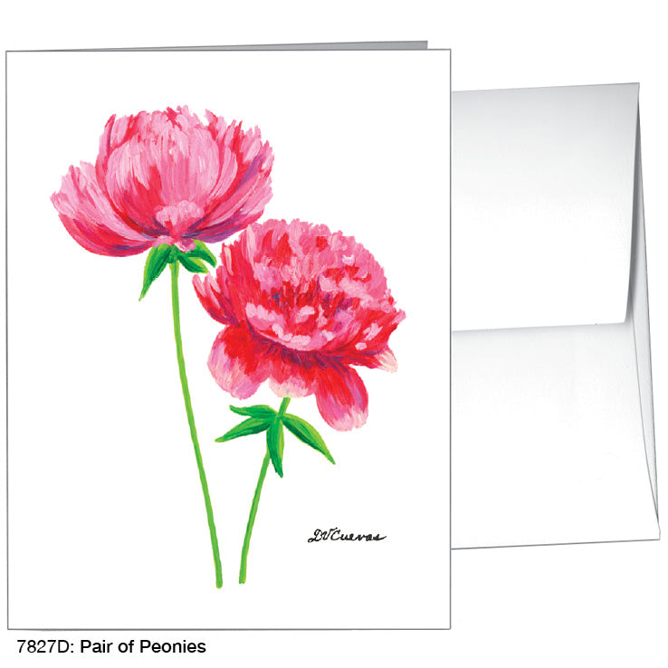 Pair of Peonies, Greeting Card (7827D)