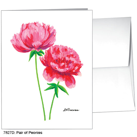 Pair of Peonies, Greeting Card (7827D)