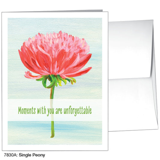 Single Peony, Greeting Card (7830A)