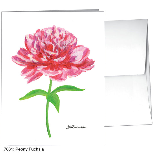 Peony Fuchsia, Greeting Card (7831A), A2 Card Front, www.printedcanvas.com