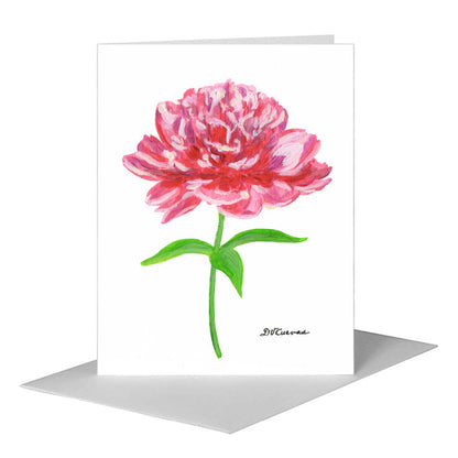 Peony Fuchsia, Greeting Card (#7831A) A2 Card Front, www.printedcanvas.com