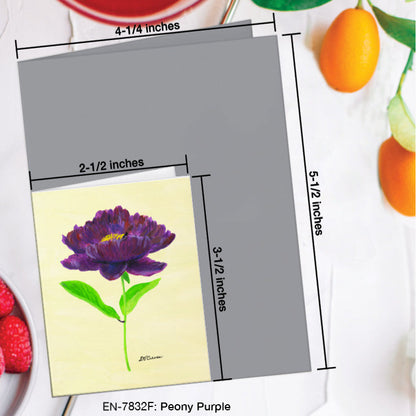 Peony Purple, Greeting Card (7832F), Enclosure Card, www.printedcanvas.com
