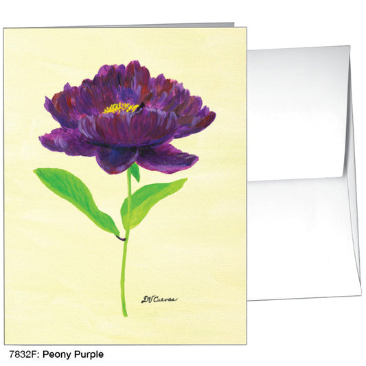 Peony Purple, Greeting Card (7832F)