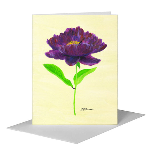 Peony Purple, Greeting Card (#7832F) A2 Card Front, www.printedcanvas.com
