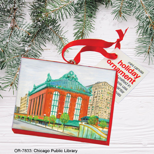 Chicago Public Library, Ornament (OR-7833), Front, printedcanvas.com