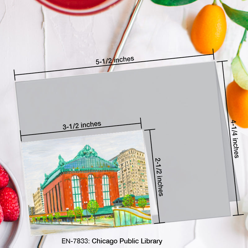 Chicago Public Library, Greeting Card (7833A), Enclosure Card, www.printedcanvas.com