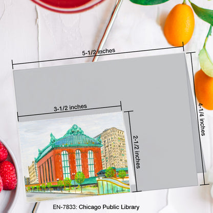 Chicago Public Library, Greeting Card (7833A), Enclosure Card, www.printedcanvas.com